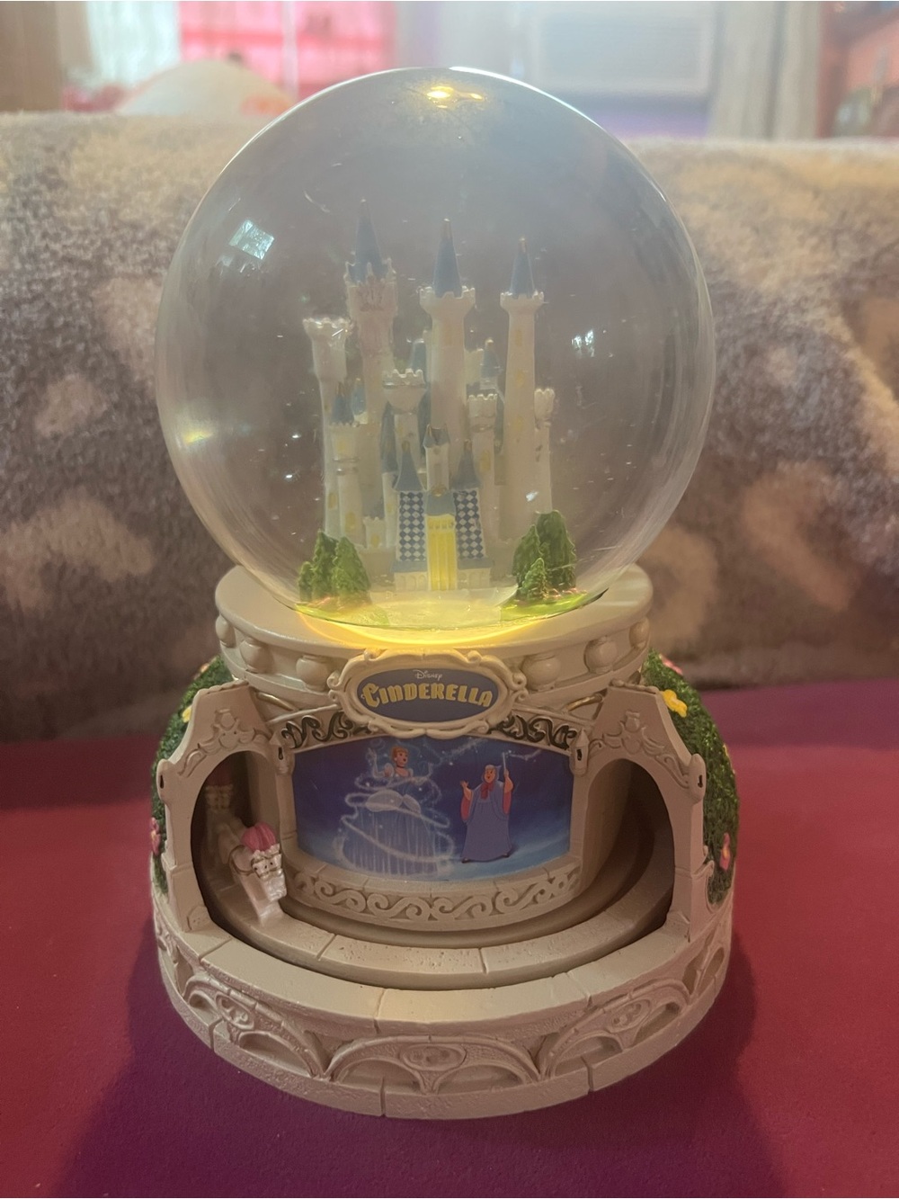 Bradford Exchange Disney Cinderella Glitter Globe With Lights, Motion & Music